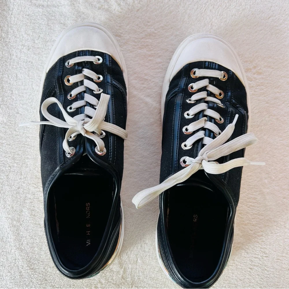 MICHAEL KORS JUDE LACE UP BLACK RETRO Y2K SNEAKERS SIZE 7.5